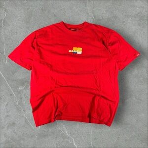 Vintage Mossimo Shirt Mens Large Red Y2K Surf Wear Skate Double Sided Spellout